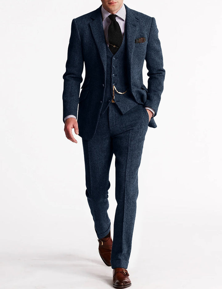 Clark | Men’s Spring Three-Piece Tweed Tuxedo Suit
