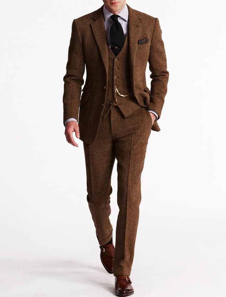 Clark | Men’s Spring Three-Piece Tweed Tuxedo Suit