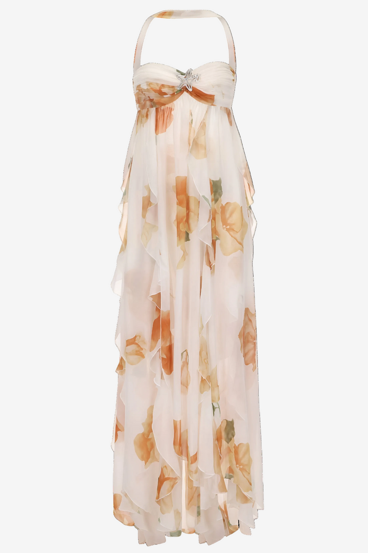 Vicky - Halter Open Back Maxi Dress