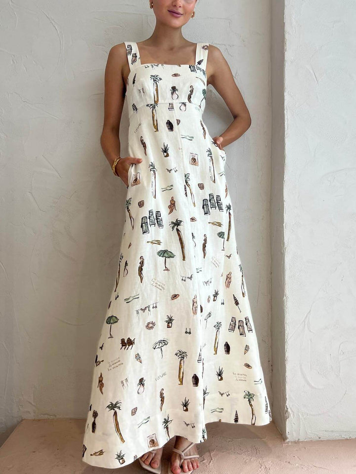 Grace | Casual Square-Neck Maxi Dress