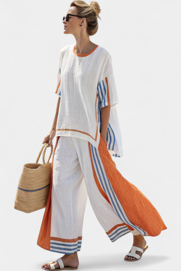 Ana | Women Elegant Striped Summer Set