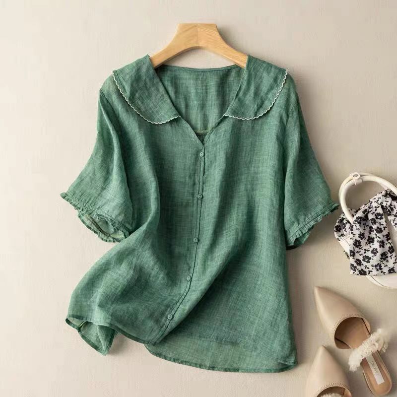 Kristi - Vintage Classic Collared Blouse