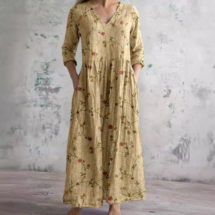 Katriel | Casual Bohemian Floral Print Maxi Dress for Women