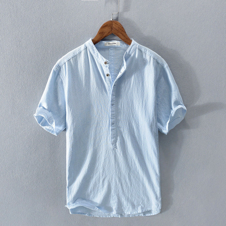 Danillo | Men’s Linen Cotton Short-Sleeve Henley Shirt