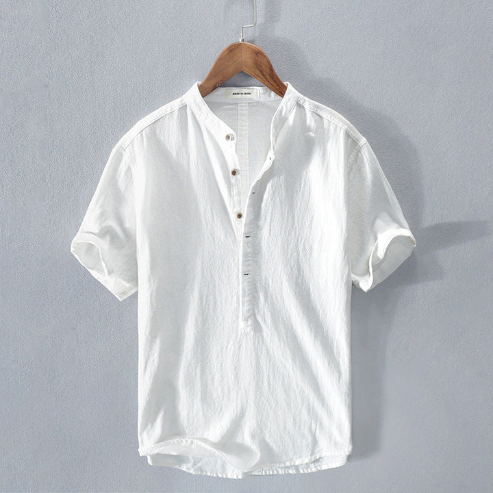 Danillo | Men’s Linen Cotton Short-Sleeve Henley Shirt