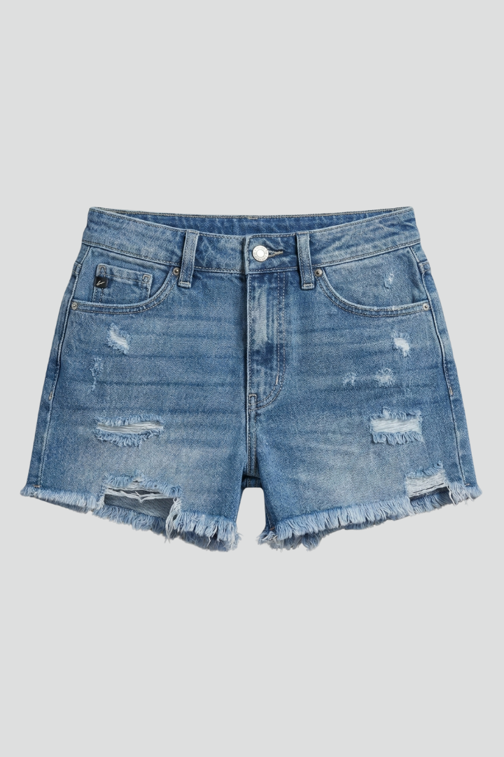 Caroline | Women Summer Shorts With Frayed Hem Details