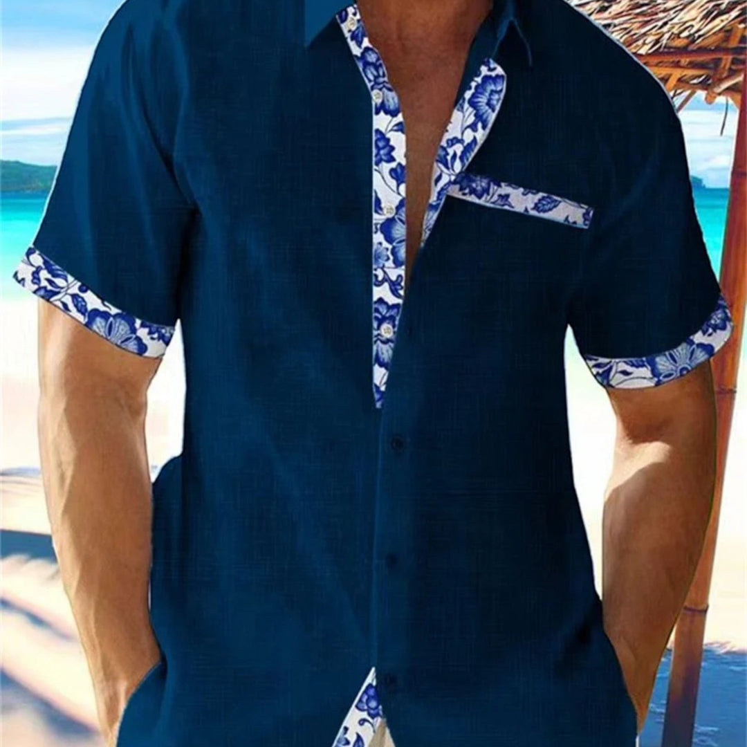 George | Men’s Lightweight Breathable Tropical Floral Collar Shirt