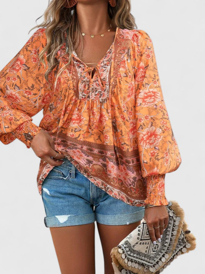 Jacklyn | Women's Boho Floral Blouse