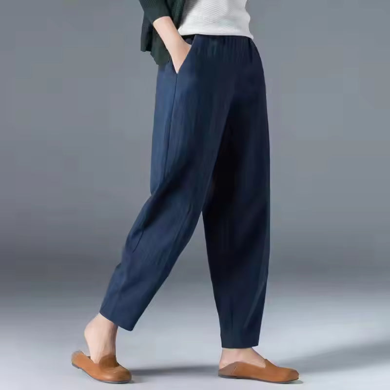 Women's Summer Trousers | Tapered Leg Cut
