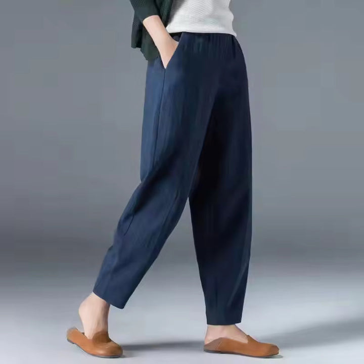 Women's Summer Trousers | Tapered Leg Cut