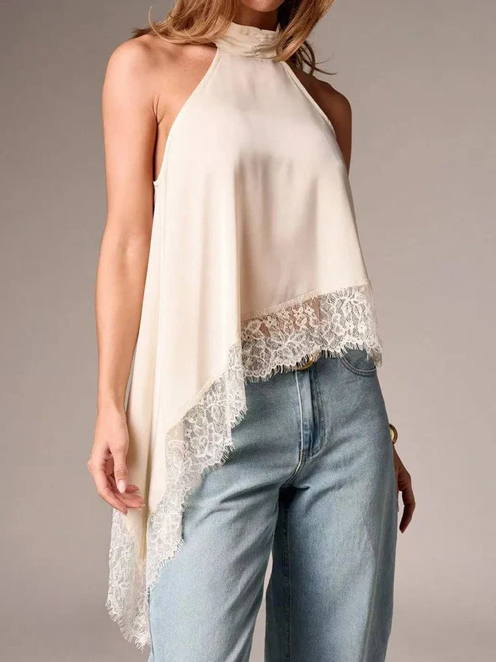 Sky - Casual Summer Top Halter Neck Blouse
