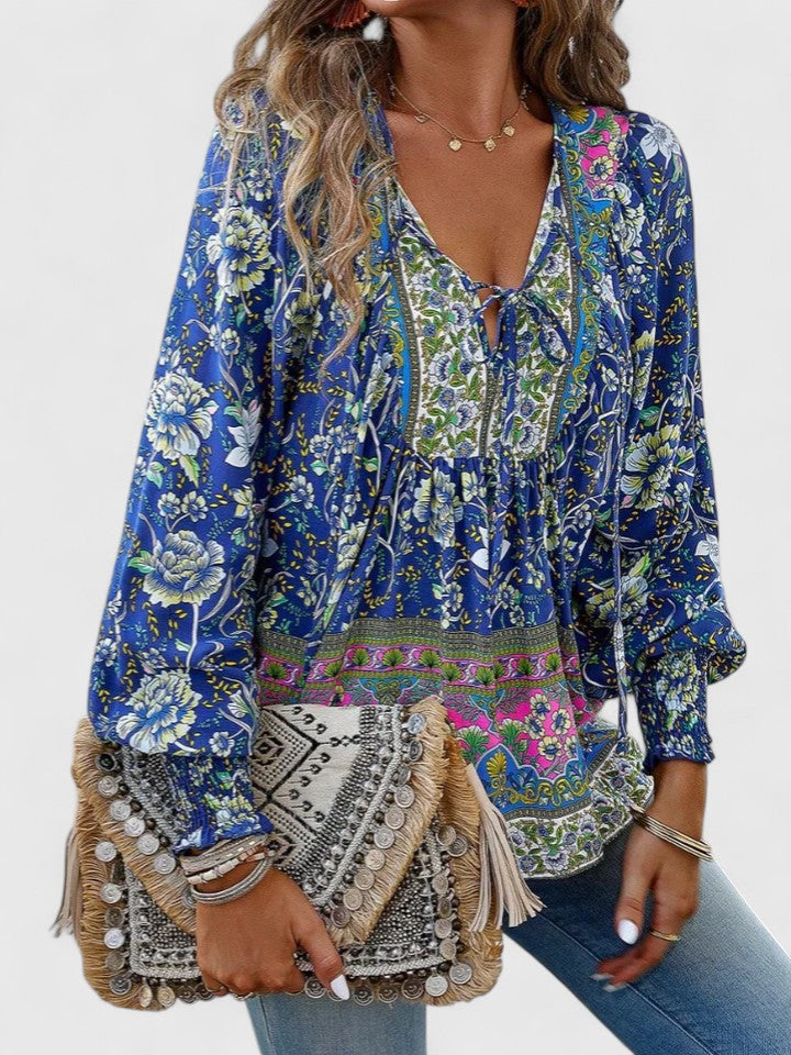 Jacklyn | Women's Boho Floral Blouse