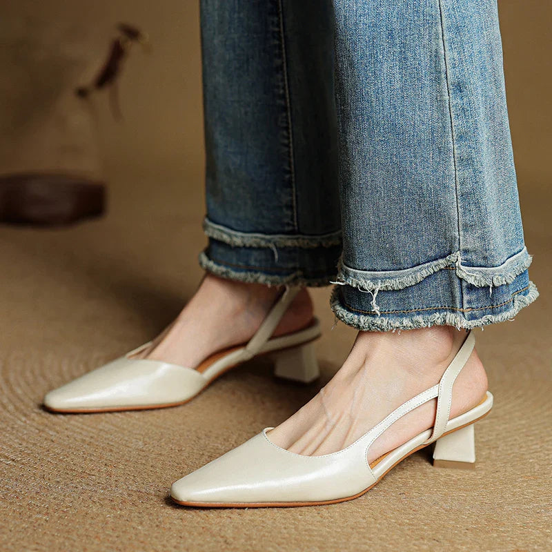 Camille Genuine Leather Heels