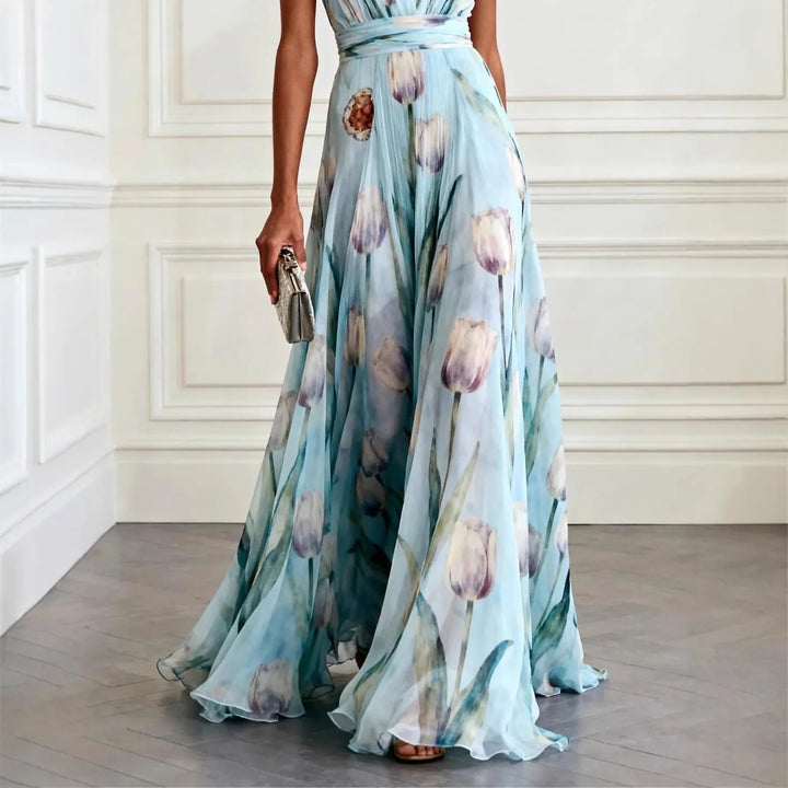 Victoria Tulip Chic Wedding Guest Maxi Dress
