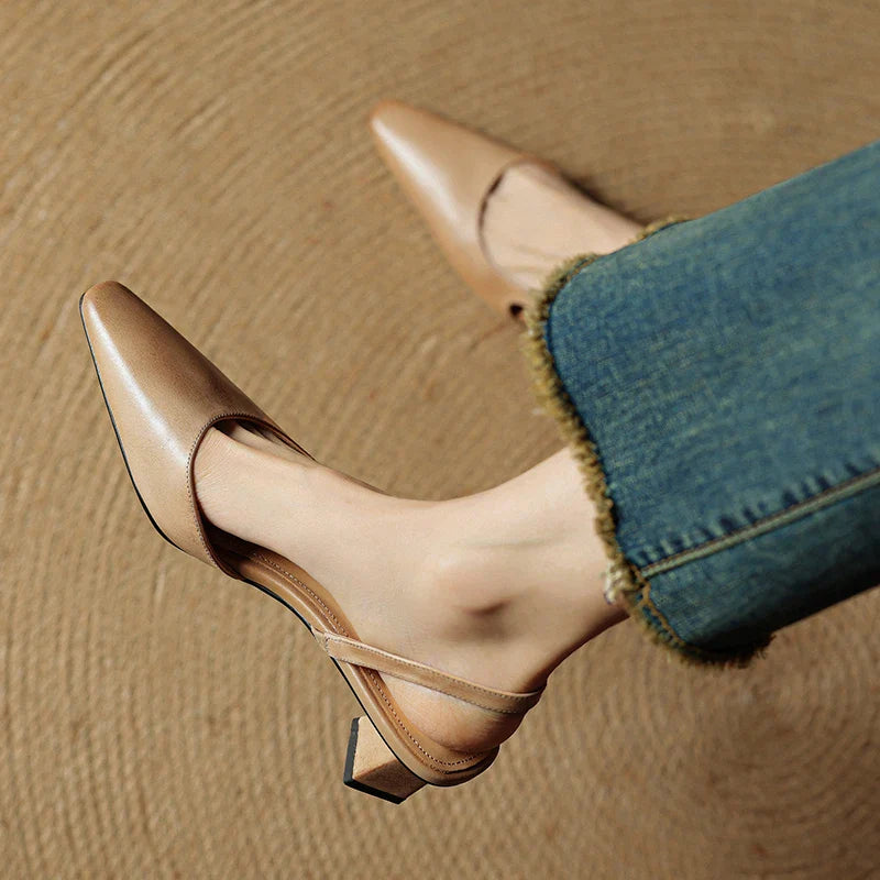 Camille Genuine Leather Heels