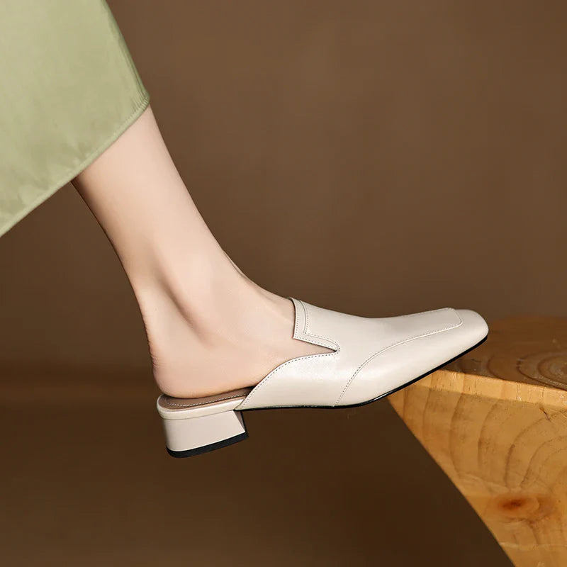 Bellesa Leather Mules