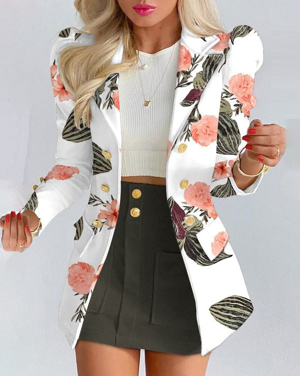 Sarah - Women’s Fitted Blazer and Skirt Suit Set