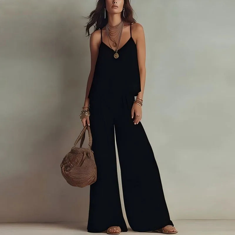 Paula - Boho Chic Linen Matching Summer Set