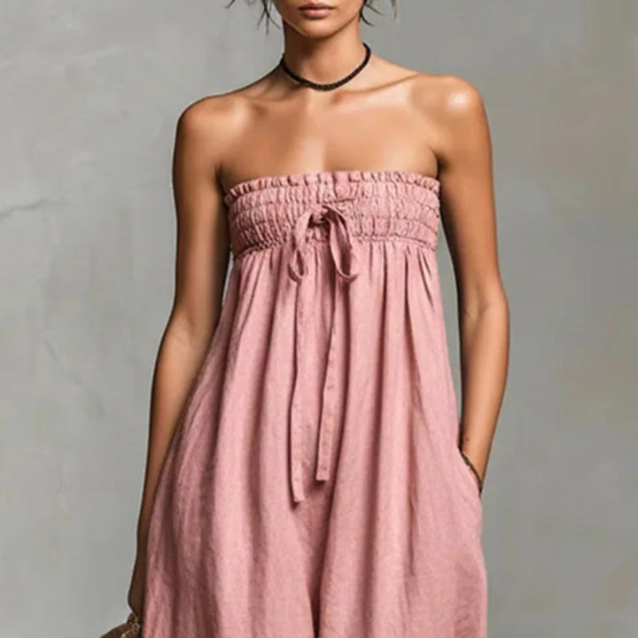 Cordella Boho Off Shoulder Lightweight Jumpsuit
