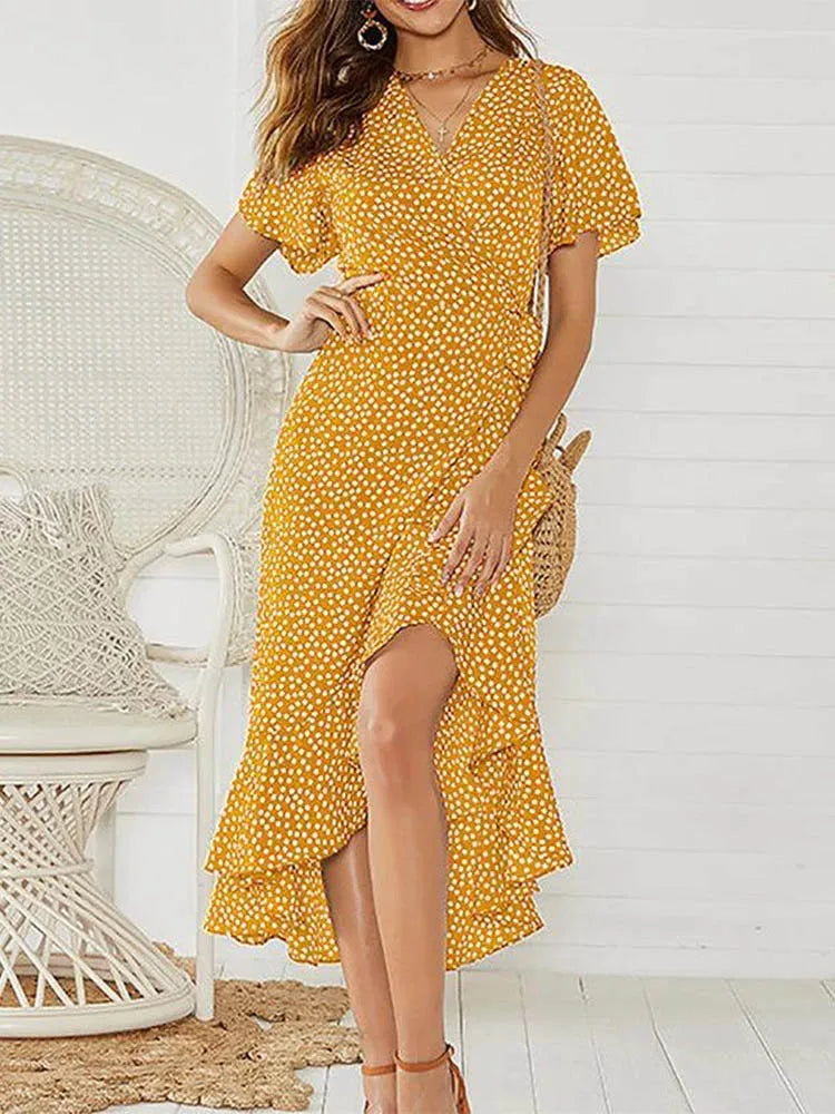 Ella - Polka Dot Maxi Dress