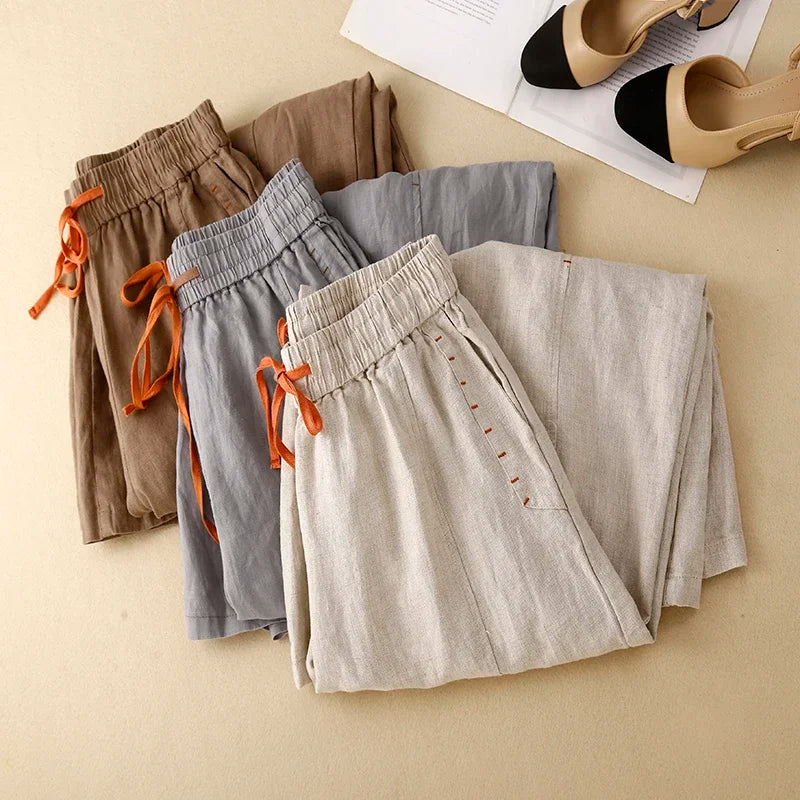 Varie - Boho Chic Linen Summer Pants