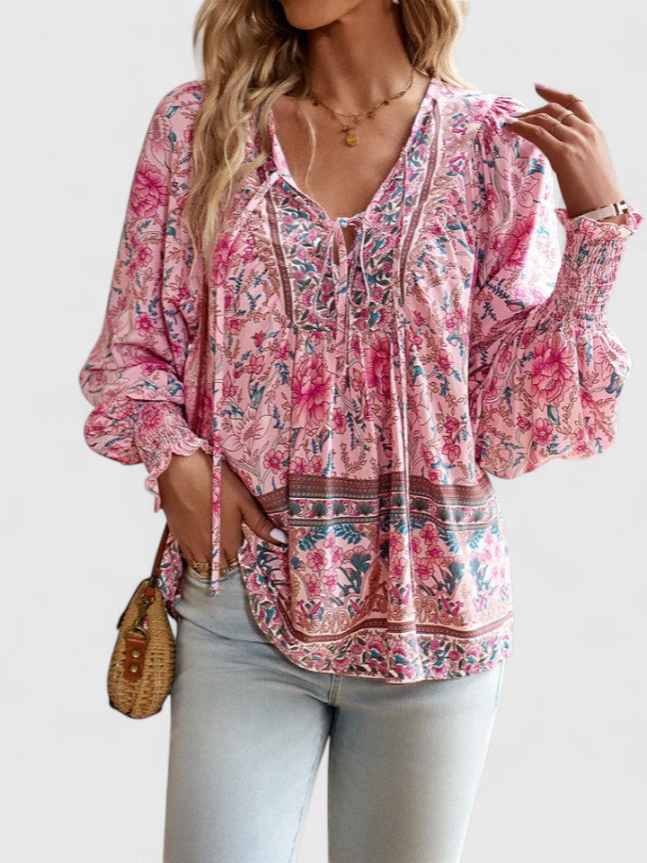 Jacklyn | Women's Boho Floral Blouse