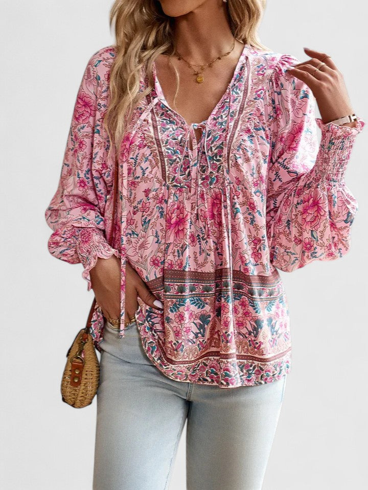 Jacklyn | Women's Boho Floral Blouse