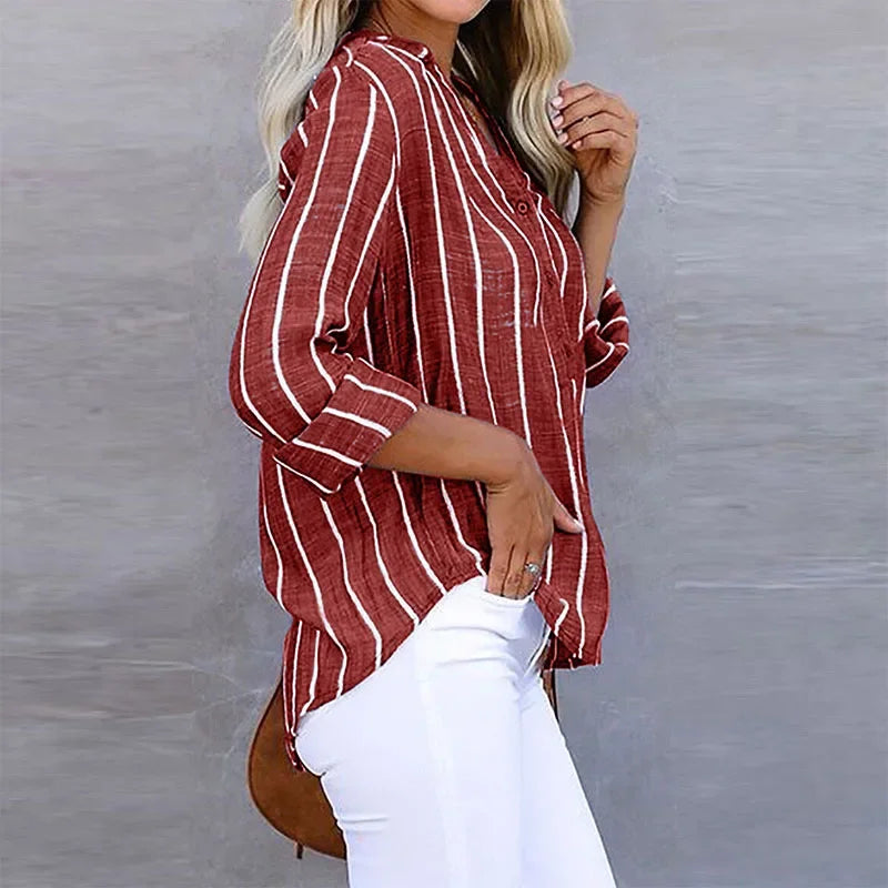 Lunelle Women Stripe Summer Shirt