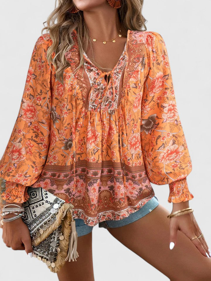 Jacklyn | Women's Boho Floral Blouse