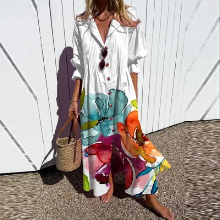 Margaret | Women’s Boho Floral Summer Maxi Dress