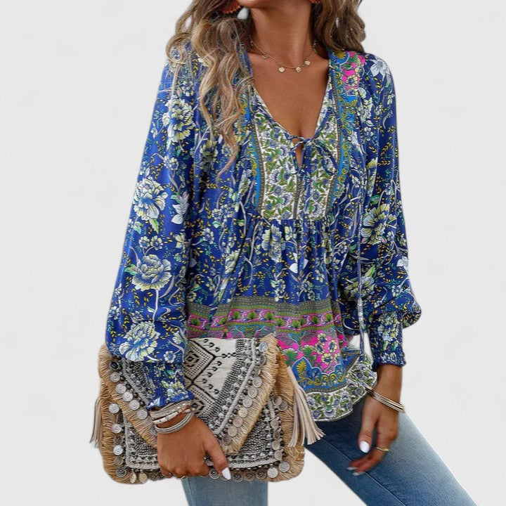 Jacklyn | Women's Boho Floral Blouse