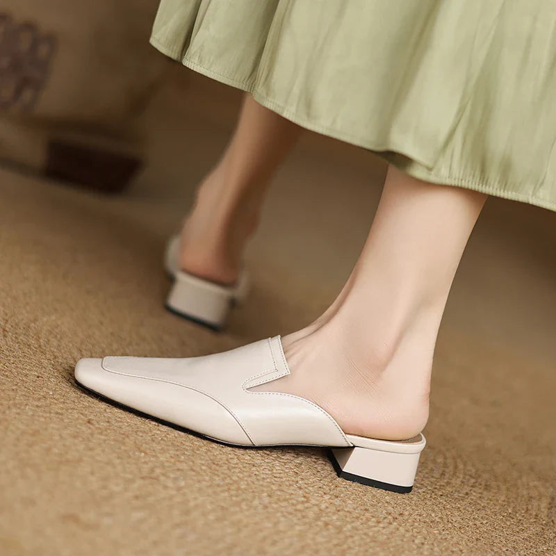 Bellesa Leather Mules