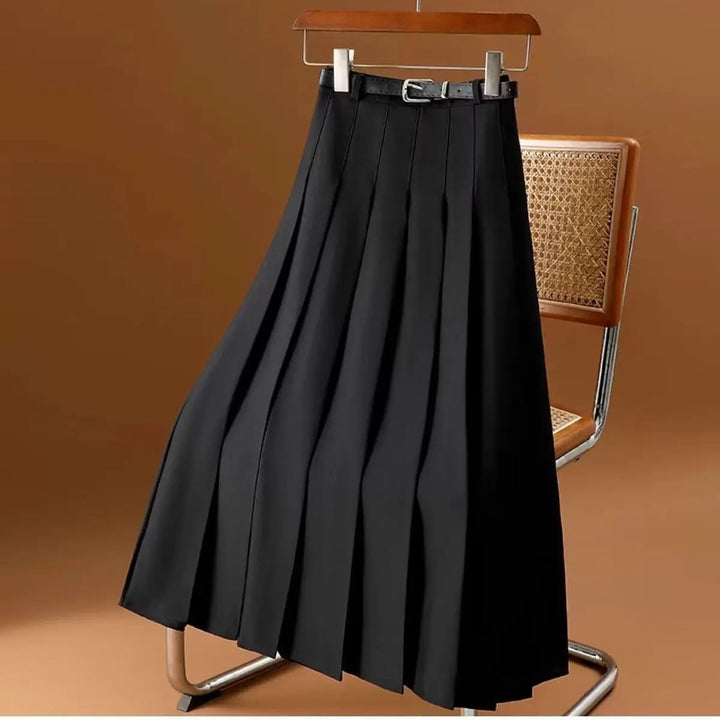 Bethany | Women’s Spring Pleated Belted Midi Skirt