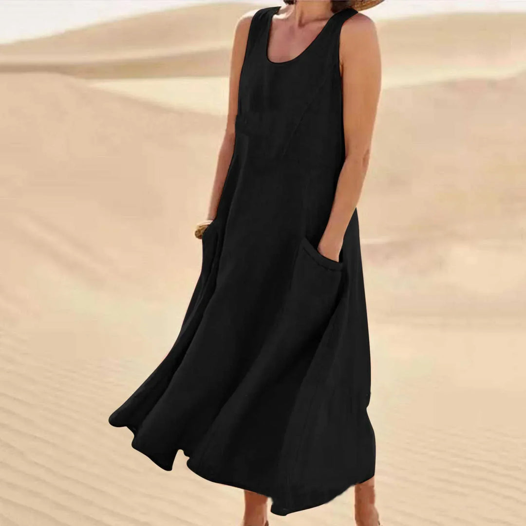 Olivia | Women's Breezy Linen Sleeveless Dress