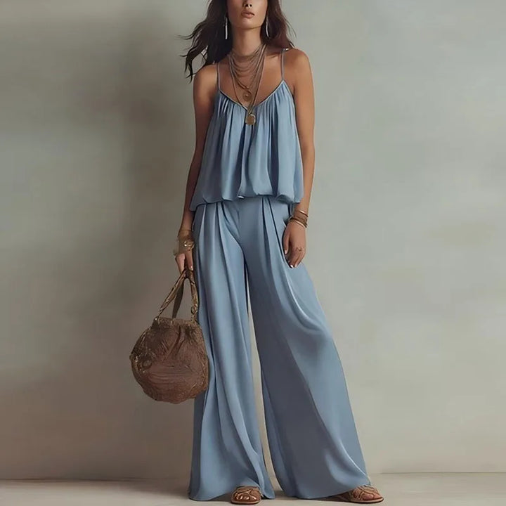 Paula - Boho Chic Linen Matching Summer Set