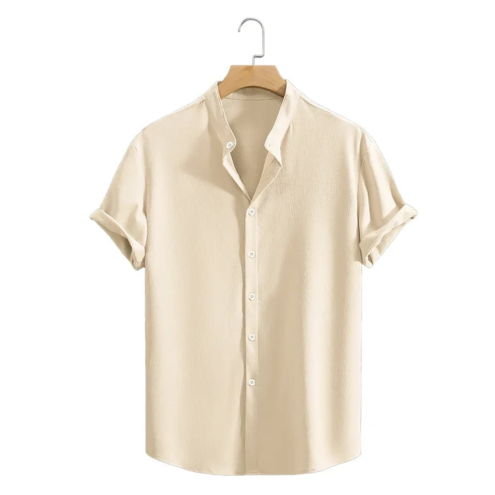 Max - Men's Henley Oxford Linen Shirt