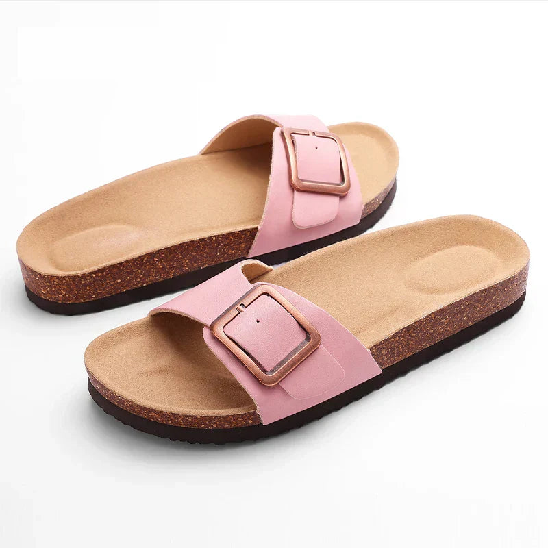 Flora | Women's Flat Adjustable Buckle Sandals