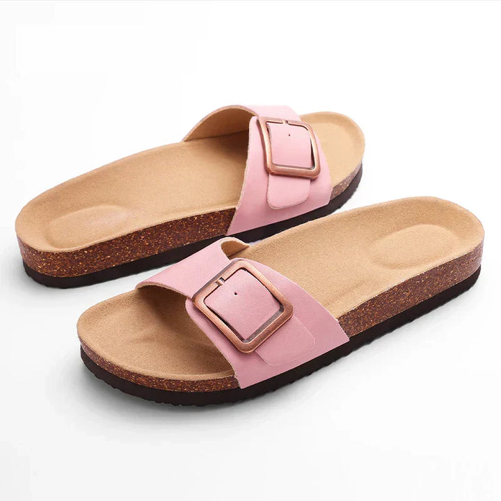 Flora | Women's Flat Adjustable Buckle Sandals
