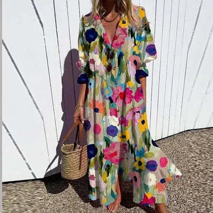 Margaret | Women’s Boho Floral Summer Maxi Dress