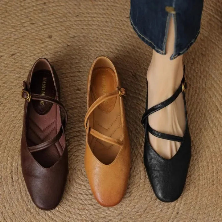 Elora Leather Flats