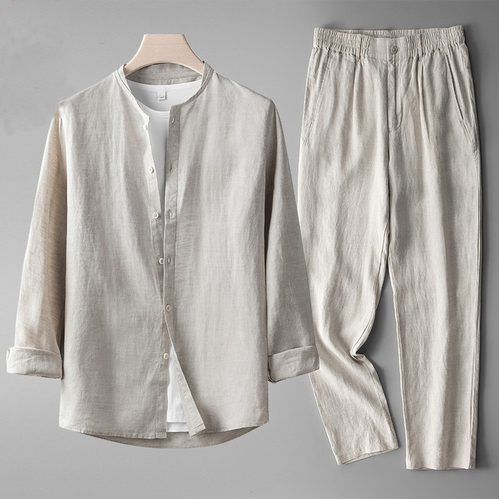 Lucas - Elegant Linen Two-Piece Summer Set
