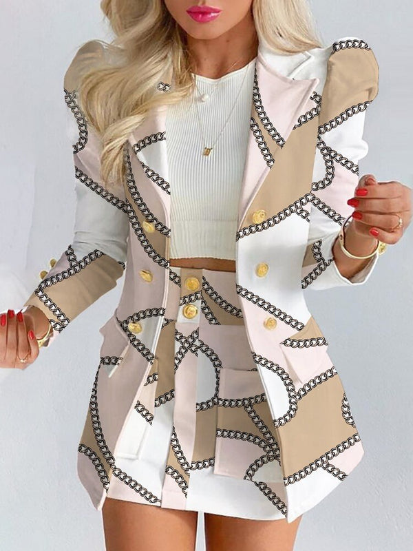 Sarah - Women’s Fitted Blazer and Skirt Suit Set