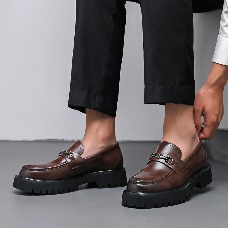 Elegant Marino Leather Dress Loafers