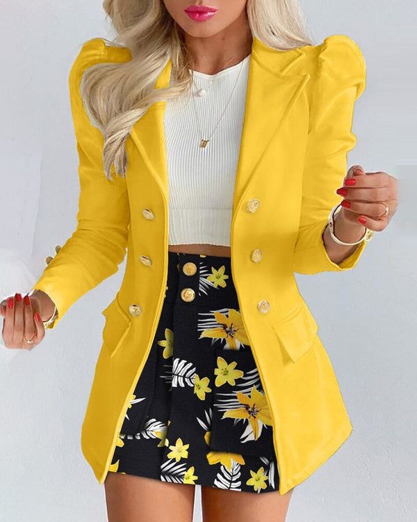 Sarah - Women’s Fitted Blazer and Skirt Suit Set