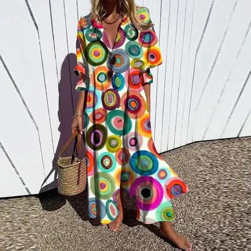 Margaret | Women’s Boho Floral Summer Maxi Dress