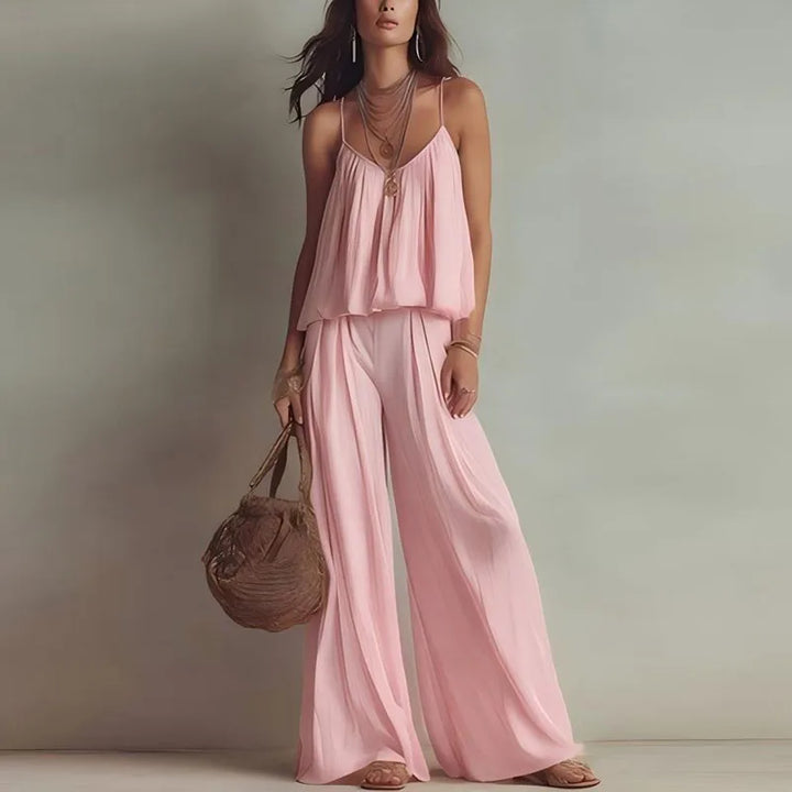 Paula - Boho Chic Linen Matching Summer Set