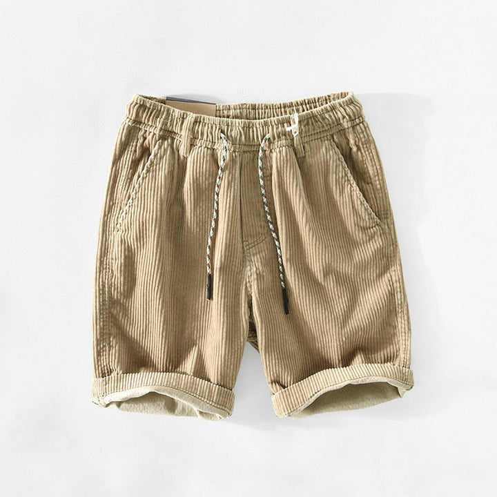 Roland | Men’s Casual Corduroy Shorts with Elastic Drawstring Waist