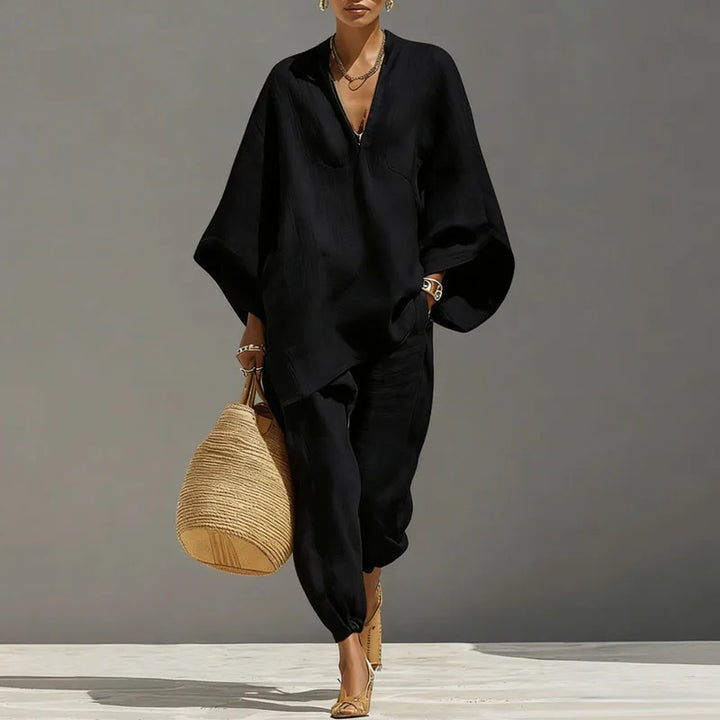 Gianna - Women Boho Elegant Linen Matching Set