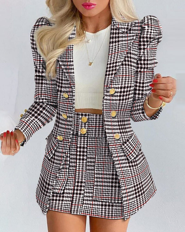 Sarah - Women’s Fitted Blazer and Skirt Suit Set