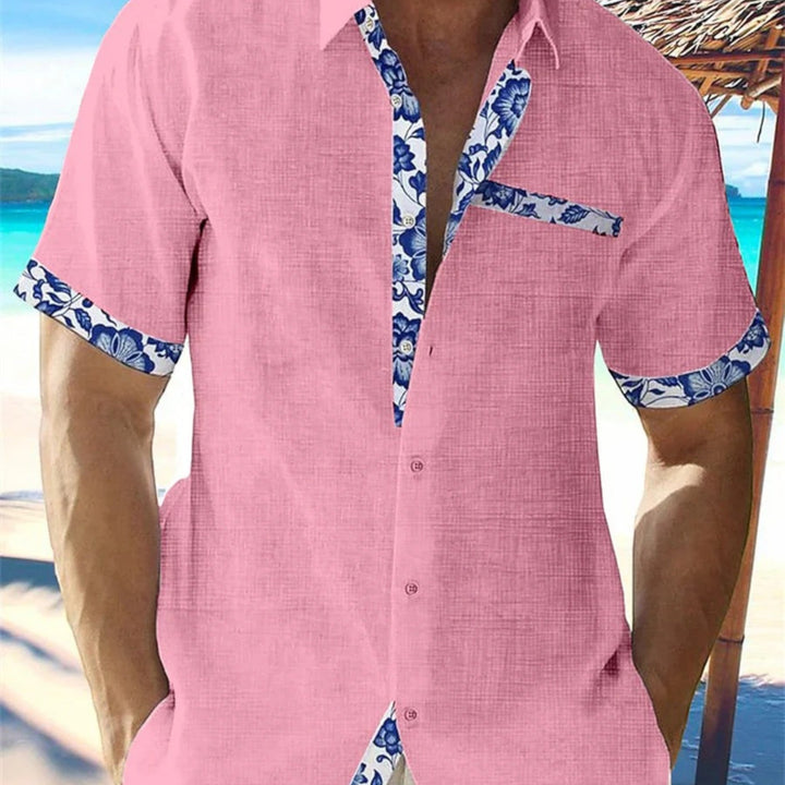 George | Men’s Lightweight Breathable Tropical Floral Collar Shirt